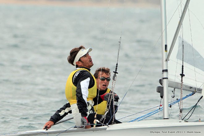 Pierre Leboucher and Garos Vincent maintaining their consistency on Day 8 - Weymouth and Portland International Regatta 2011 © Thom Touw http://www.thomtouw.com